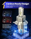Super Bright H4 LED Bulbs, 6000K White, Pack of 2
