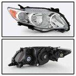 2009-2010 Toyota Corolla OE Chrome Headlight Assembly