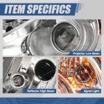 Sonata Projector Headlight Lamps 2011-2014, Chrome
