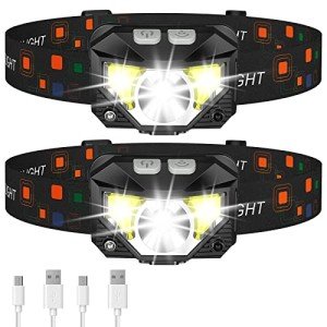 Rechargeable 1200 Lumen LED Headlamp - 2-Pack
