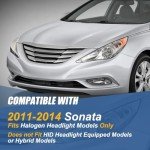 Sonata Projector Headlight Lamps 2011-2014, Chrome