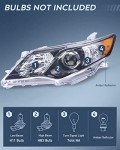 Nilight Headlight Assembly for 2012-2014 Toyota Camry