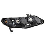Black Amber Replacement Headlights for 06-11 Civic