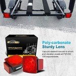 Partsam 12V Submersible LED Trailer Light - Red/White