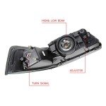 Black Housing Headlights for 99-04 Ford Mustang