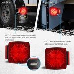 Partsam 12V Submersible LED Trailer Light - Red/White