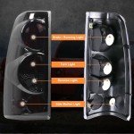 Nakuuly Black/Smoke Tail Lights for Chevy & GMC