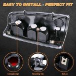 Nakuuly Black/Smoke Tail Lights for Chevy & GMC