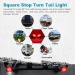 Partsam 12V Submersible LED Trailer Light - Red/White