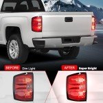 SHINEHOME Tail Light Assembly for 2014-2015 Chevy GMC