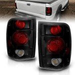 AmeriLite Black Smoke Tail Lights for 98-00 Ranger
