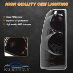 Nakuuly Black/Smoke Tail Lights for Chevy & GMC