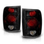 AmeriLite Black Smoke Tail Lights for 98-00 Ranger