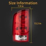 MiKaFex Tail Light Assembly for Dodge Ram 1500/2500/3500