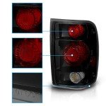AmeriLite Black Smoke Tail Lights for 98-00 Ranger