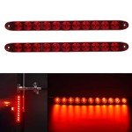 11" LED Red Trailer Brake Tail Light, 2 Pack