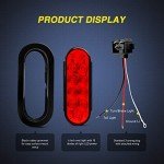 Nilight 6" Red LED Tail Lights for Trailers