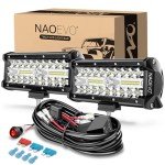 NAOEVO 7" 240W LED Light Bar Set