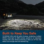 4-inch LED Fog Lights for 2007-2018 Jeep Wrangler