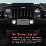 4-inch LED Fog Lights for 2007-2018 Jeep Wrangler