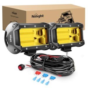 Nilight 72W Yellow LED Light Bar Kit - 2PCS