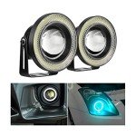 2PCS Bright COB LED Fog Light with Halo Rings