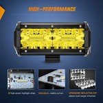 Nilight 6.5 Inch Amber LED Light Bar Set