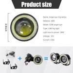 Dickno 2 PCS Bright LED Fog Lights with Halo