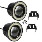 2PCS Bright COB LED Fog Light with Halo Rings