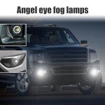 Dickno 2 PCS Bright LED Fog Lights with Halo