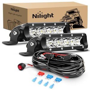 Nilight 2PCS 7-Inch 30W Slim LED Spot Lights