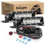 Nilight 2PCS 7-Inch 30W Slim LED Spot Lights