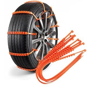 Portable Nylon Snow Tire Chains - 10 Pcs