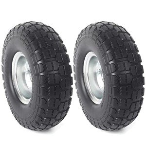 10-Inch Solid Rubber Tire Wheels - 2-Pack