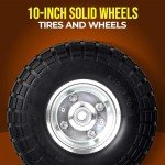 10-Inch Solid Rubber Tire Wheels - 2-Pack