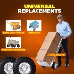 10-Inch Solid Rubber Tire Wheels - 2-Pack