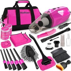 High-Power Car Vacuum and Detailing Brush Set