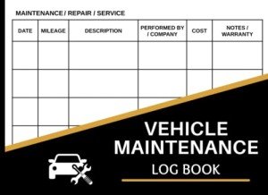 Vehicle Maintenance Log Book for Cars & Trucks