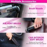 High-Power Car Vacuum and Detailing Brush Set