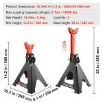 VEVOR 6 Ton Adjustable Car Jack Stands - Pair