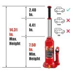 Torin T90413 Big Red Hydraulic Bottle Jack, 4 Ton