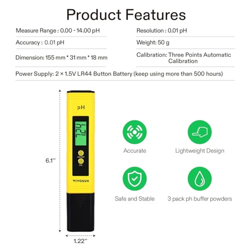 VIVOSUN High Accuracy Digital pH Meter