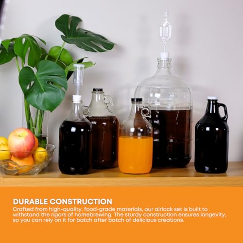 Twin Bubble Airlock & Carboy Bung Set