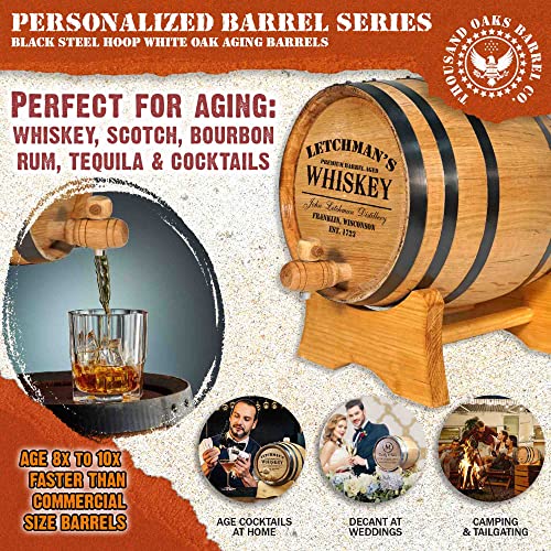 Custom 1 Gallon Oak Aging Barrel with Stand