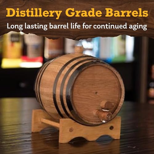 2L Premium Oak Barrels for Aging Whiskey & Wine