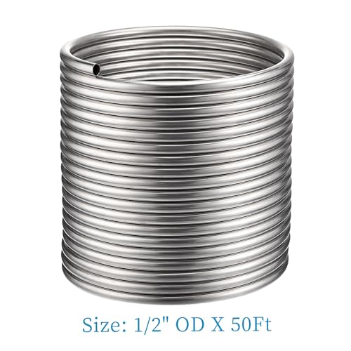 Stainless Steel Wort Chiller, 50 Ft Coil