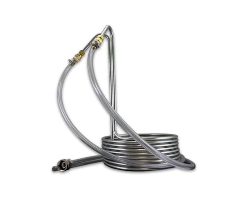 25 ft Stainless Steel Immersion Chiller for Homebrew