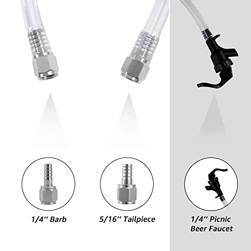 10ft Food Grade Vinyl Beer Line Tubing Kit