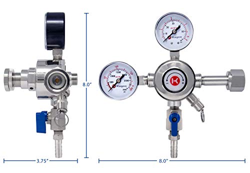 Kegco Chrome Draft Beer Regulator KC LH-542