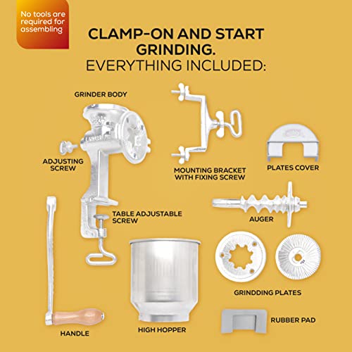 High Hopper Manual Corn and Grain Grinder